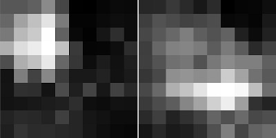 Learned value functions for non-curious agents (left) and curious agents (right) (from thesis)