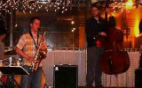 jazz quartet, drums, guitar, bass, tenor sax