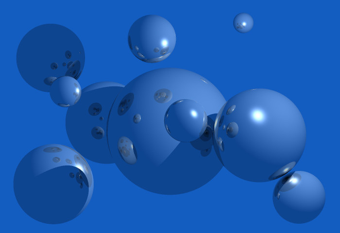Ray tracing benchmark output image