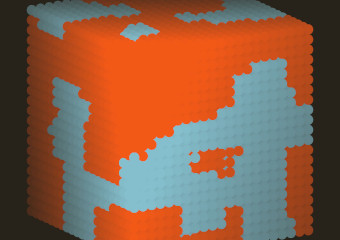 Ising cube ferromagnetic